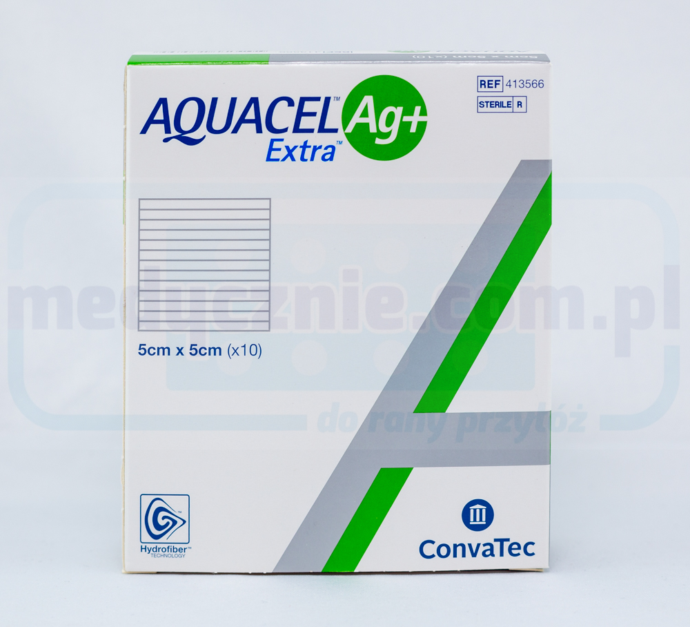 Aquacel Ag Plus Extra 5*5cm Verband mit Silber 1pc