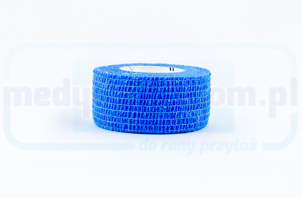 Kohäsivband 2.5cm*4.5m 1Stk. blau elastisch, selbstklebend