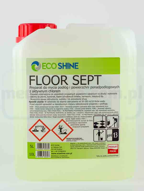 Bodenreiniger mit Aktivchlor – Floor Sept 5L ECO SHINE