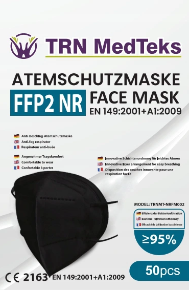 Halbmaske FFP2 schwarz 10St.