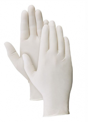 Puderfreie Latex-Handschuhe 100 Stk. XS
