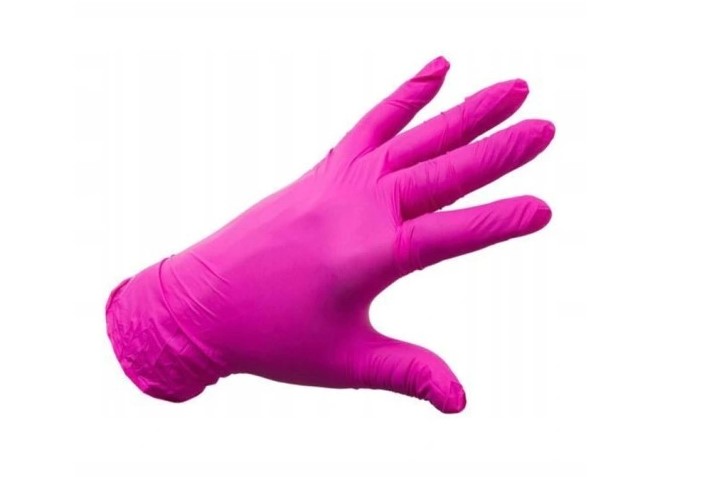 Puderfreie Nitril-Handschuhe 100St. XS rosa