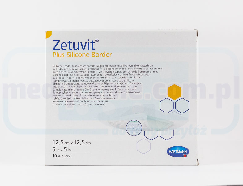 Zetuvit Plus Silikon Bordüre 12,5* 12,5cm 1St.