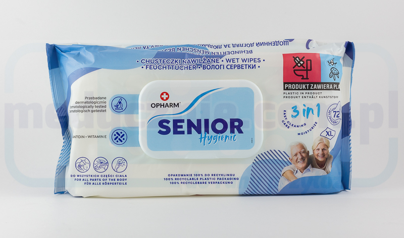 Senior-Hygienetücher 3in1 72 Stück