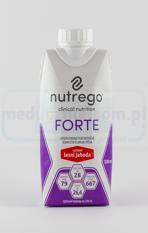 Nutrego Forte 330 ml kalorien- und eiweißreiche Diät Erdbeere
