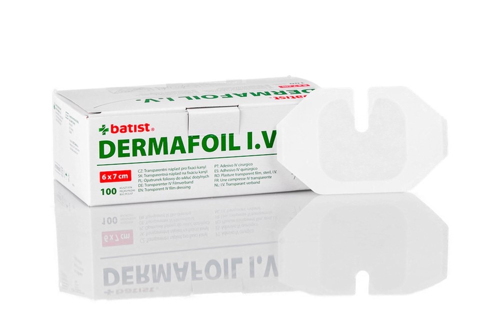 DERMAFOIL Venflonpflaster 6*7cm I.V. sterile Folie 1St.