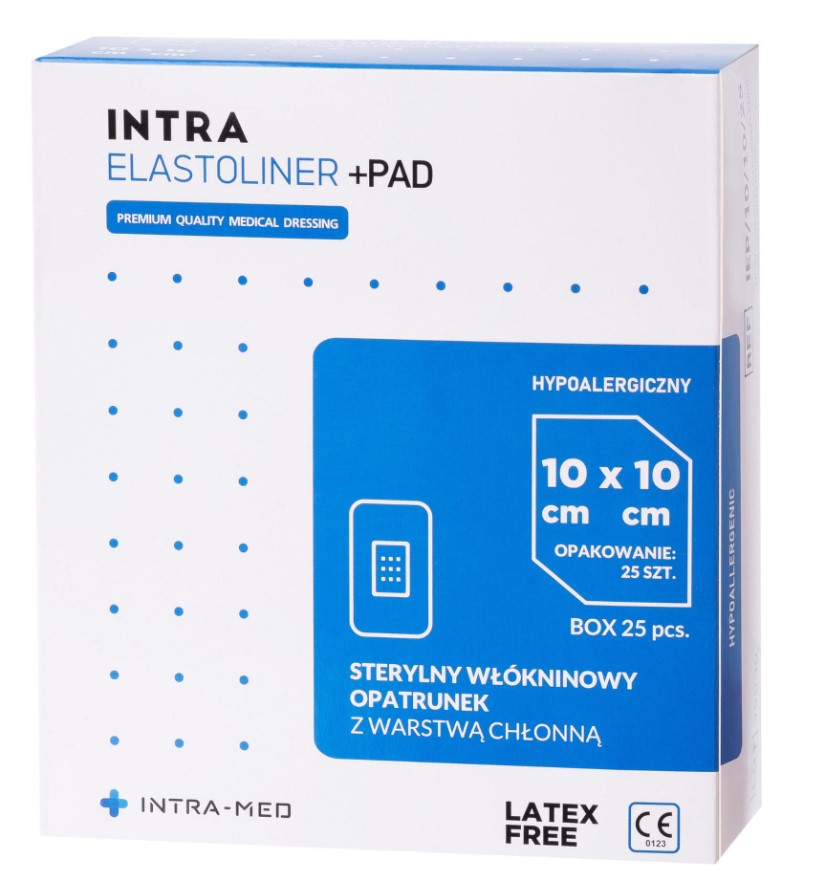 ELASTOLINER+PAD 10cm x 10cm 25 Stück Verband mit Saugeinlage