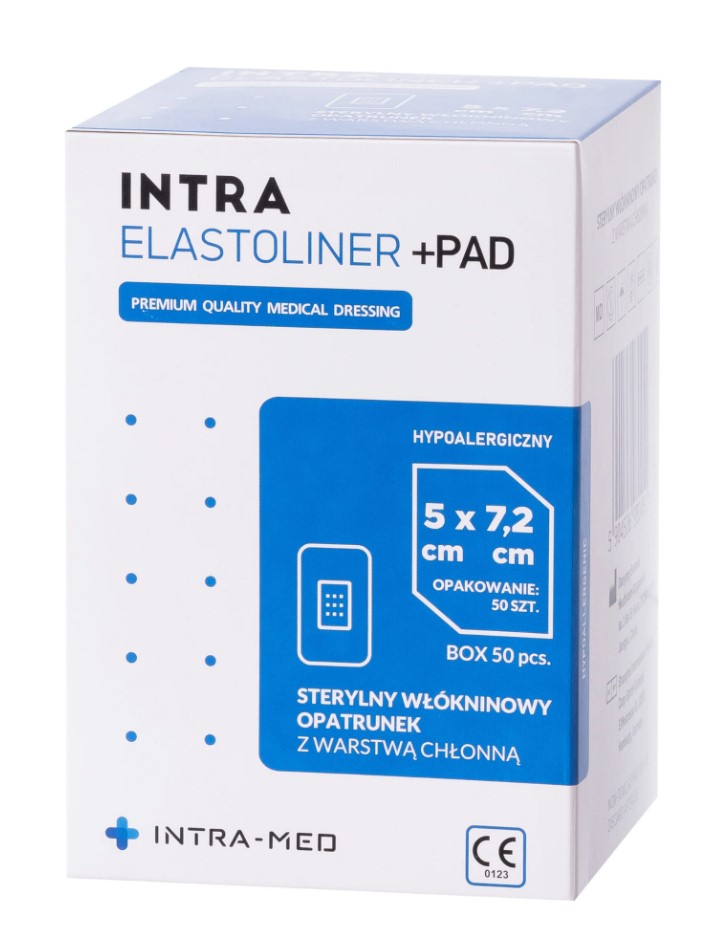 ELASTOLINER+PAD 5cm x 7.2cm 50 Stück Verband mit absorbierendem Pad