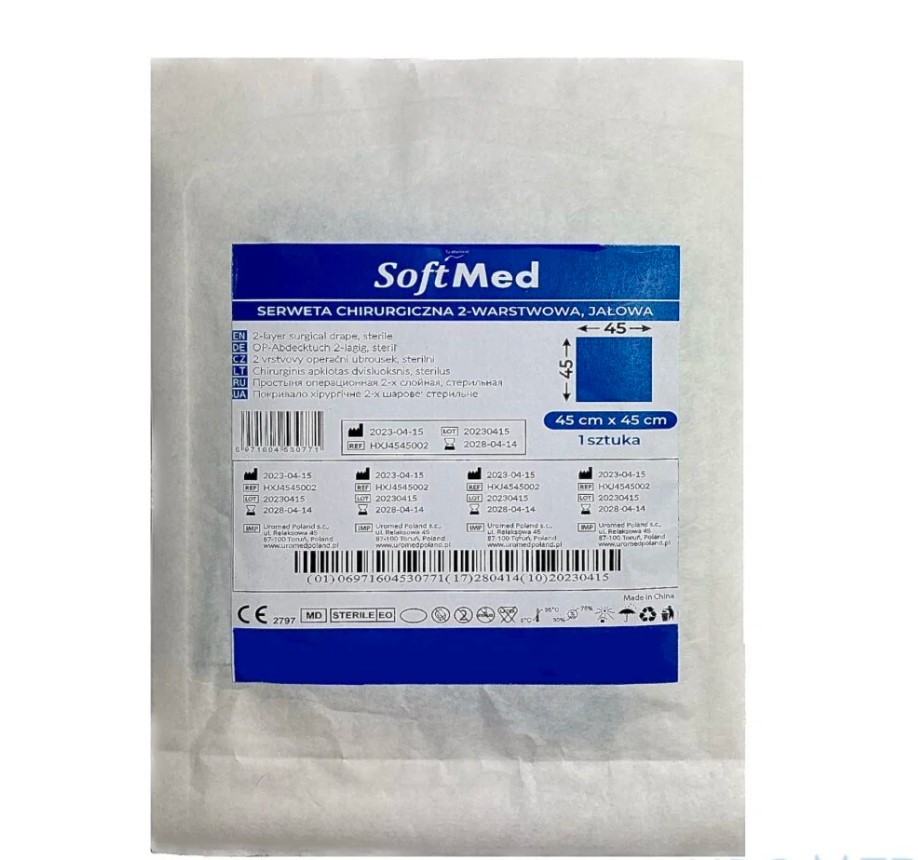 SoftMed steriles Abdecktuch 45x45 cm 2-lagig 1St.