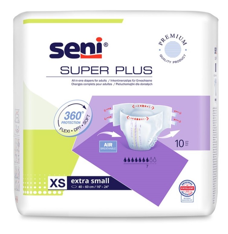 Super Seni Plus Erwachsenenwindeln EXTRA SMALL 10 Stück