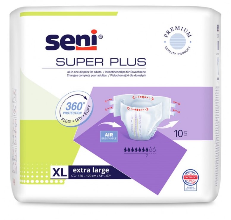 Super Seni Plus Erwachsenenwindeln X-Large 10 Stück