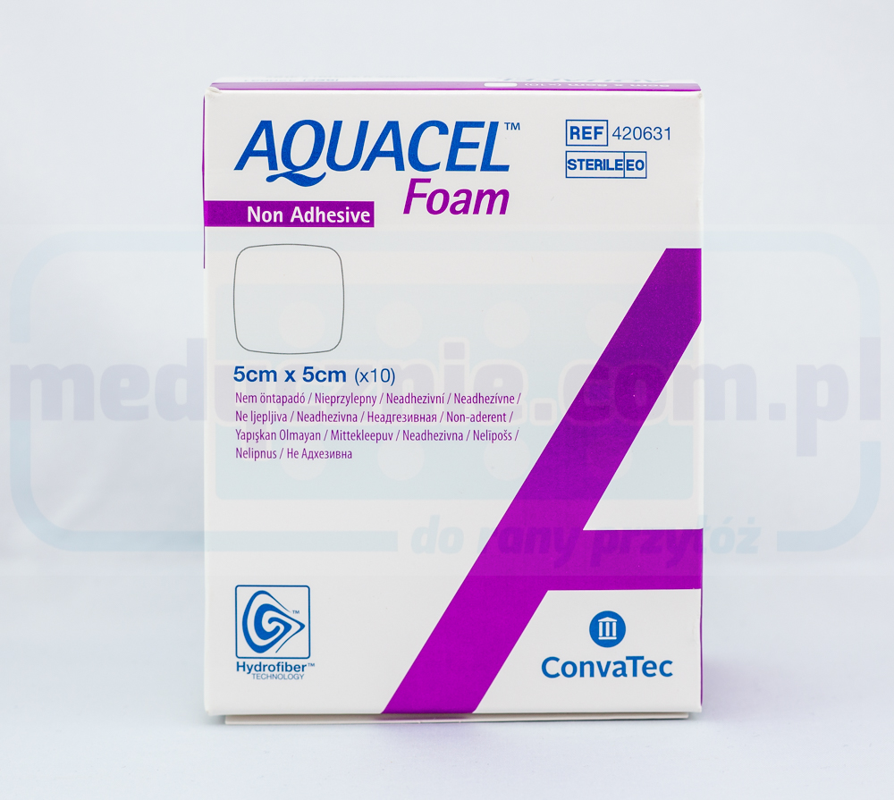 Aquacel Schaumstoff Nicht klebend 5*5cm mehrschichtiger Schaumstoffverband 1Stk.