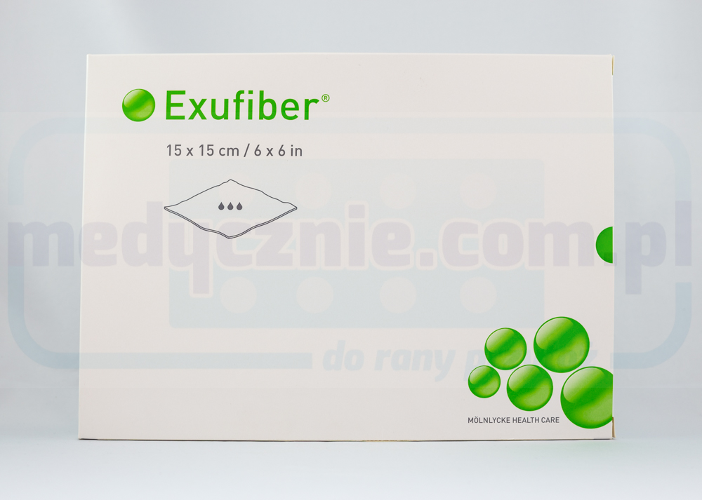 Exufiber 15cm* 15cm gelierender Faserverband 1Stk