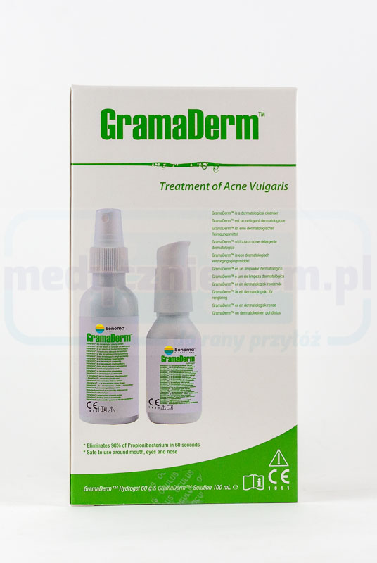 GramaDerm Flüssigkeit 100ml + Gel 60g antimikrobielles Gel und Lösung zur Behandlung von Akne