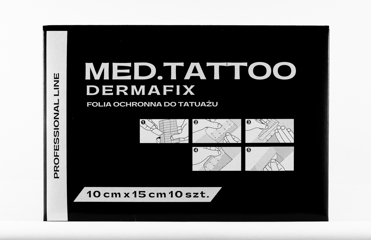 MED.TATTOO DERMAFIX 10cm* 15cm 10 Stück Tattoo-Schutzfolie