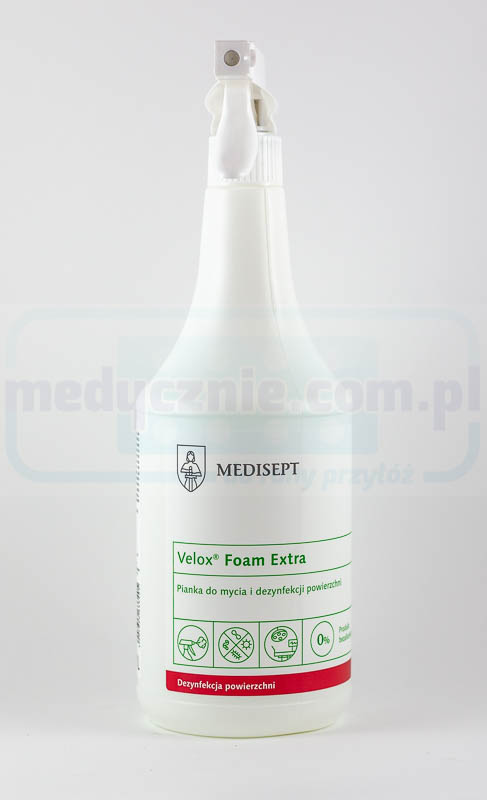 Velox Foam Extra 1L Schaum zur schnellen Desinfektion und Reinigung von empfindlichen Oberflächen