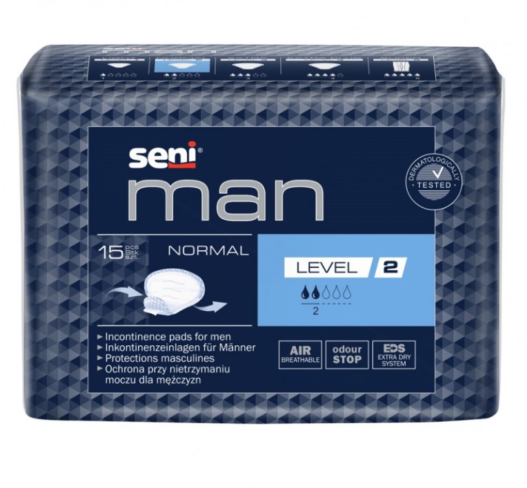 15Stück Seni Man Level 2 Normale urologische Einlagen für Männer