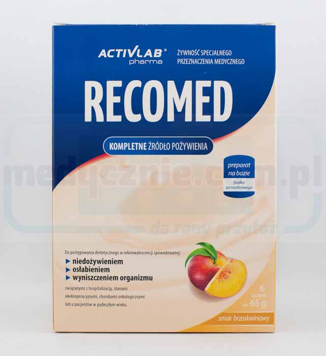 RecoMed Nährstoffcocktail 6x65g Pfirsich