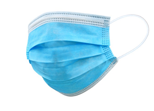 Blaue chirurgische Maske Typ IIR 50 Stück medizinisch, dreilagig, auf Gummiband