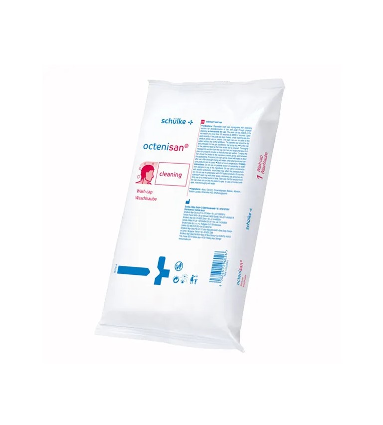 Octenisan Waschkappe - getränkte Kappe zum Waschen und Dekontaminieren von Haar und Kopfhaut ohne Wasser