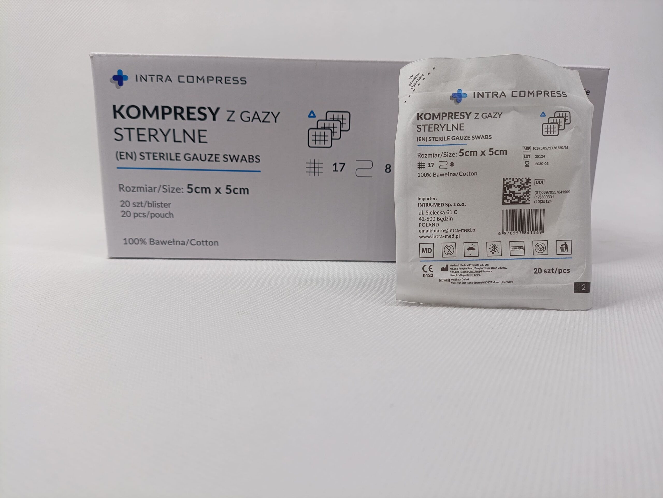 Sterile Gas-Kompresse 5*5cm 20Stück Blister 17N 8W