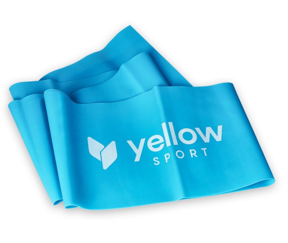 Übungsgummi gelbFLAT Band blau 8-10 kg Widerstand