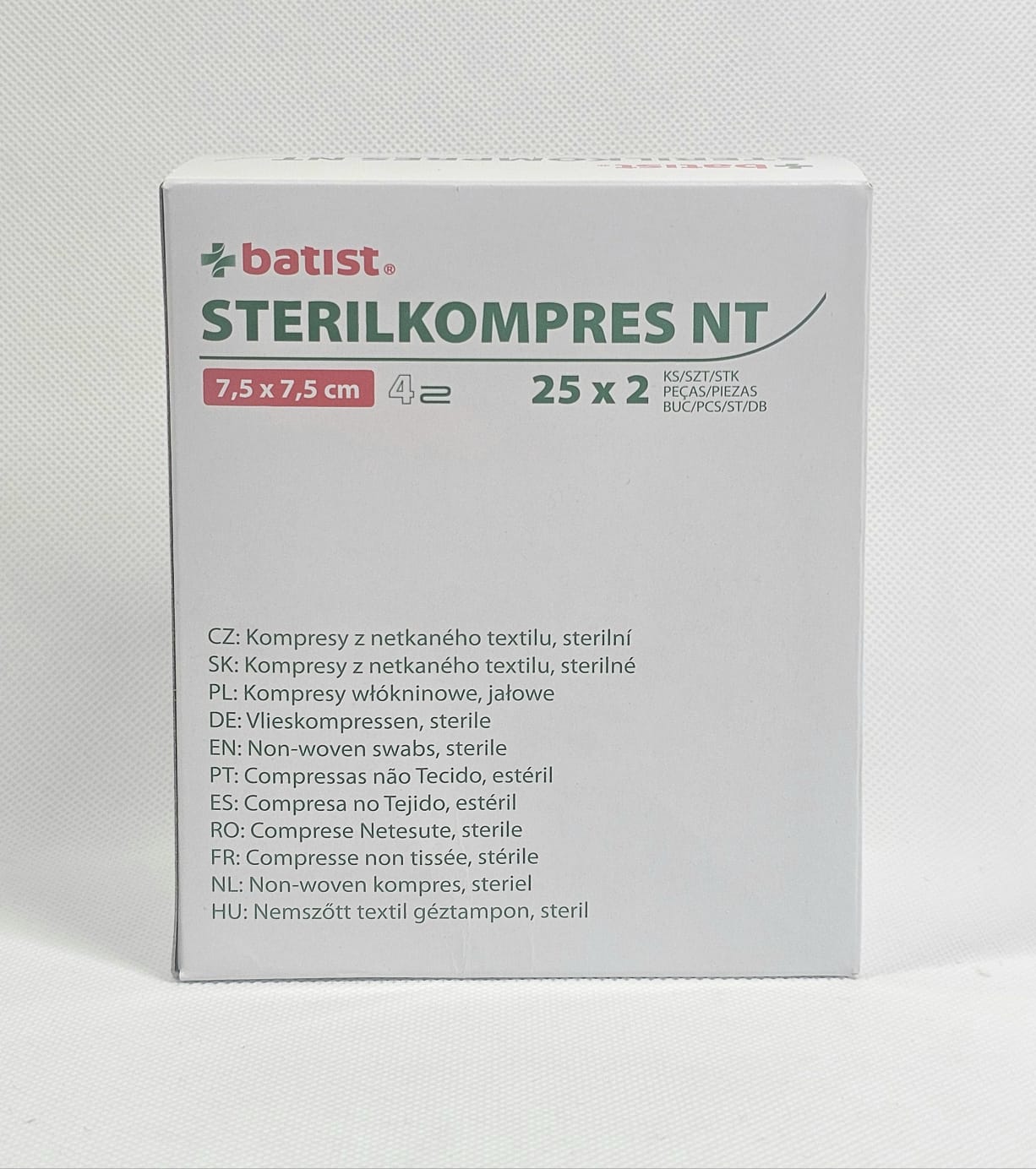 Nicht gewebte sterile Kompresse 4W 7.5*7.5cm a'2pcs-25pcs