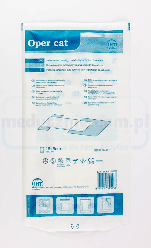 Oper Cat classic 16* 5cm Verband mit Tasche zur Befestigung von Kathetern (Vliesstoffversion) – Bild 2