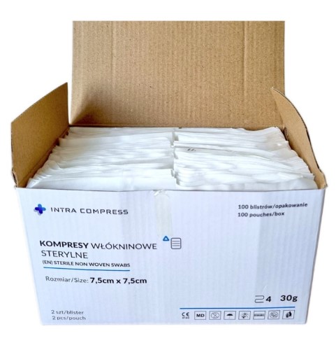 Nicht gewebte sterile Kompresse 4W 7.5*7.5cm a'2pcs-25pcs