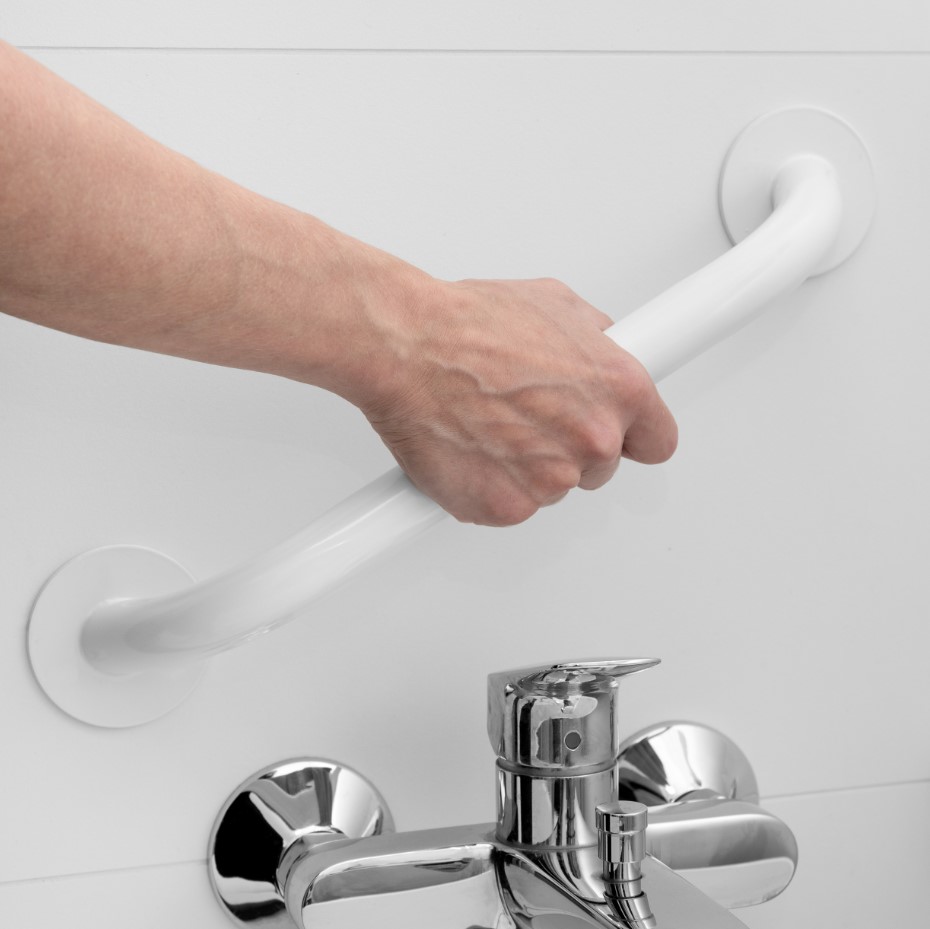 Badezimmergriff gerade 40cm weiß – Bild 2