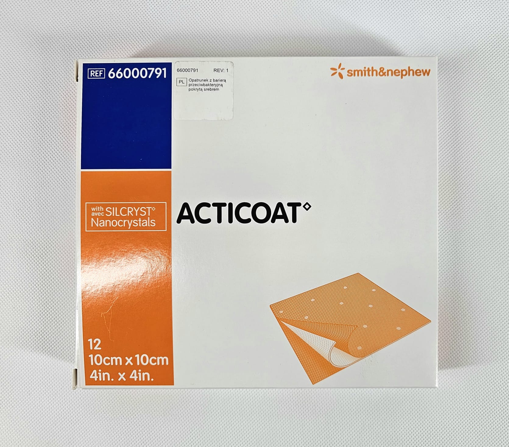 Acticoat 10* 10cm 1pc antibakterieller Verband mit nanokristallinem Silber