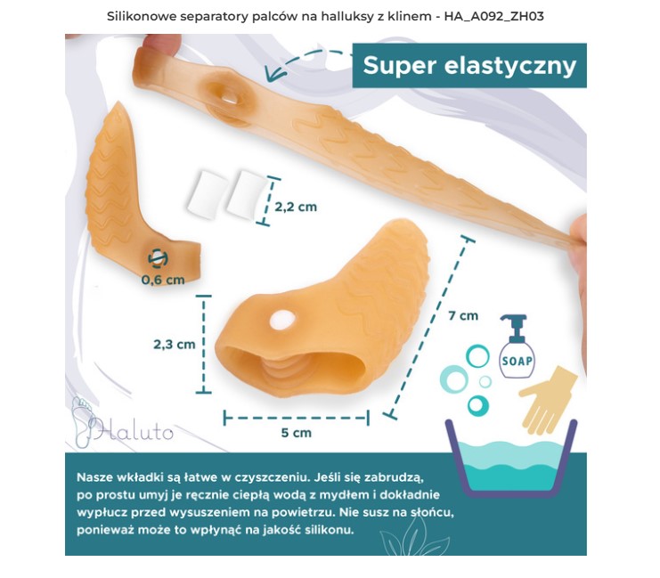 Hallux valgus - HA_A092_ZH03 Zehentrenner-Set für Hallux valgus