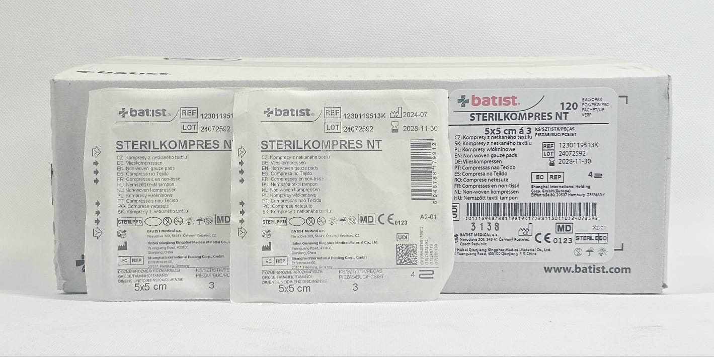 Sterile nicht gewebte Kompresse 4W 5*5cm a'3pc-120pcs