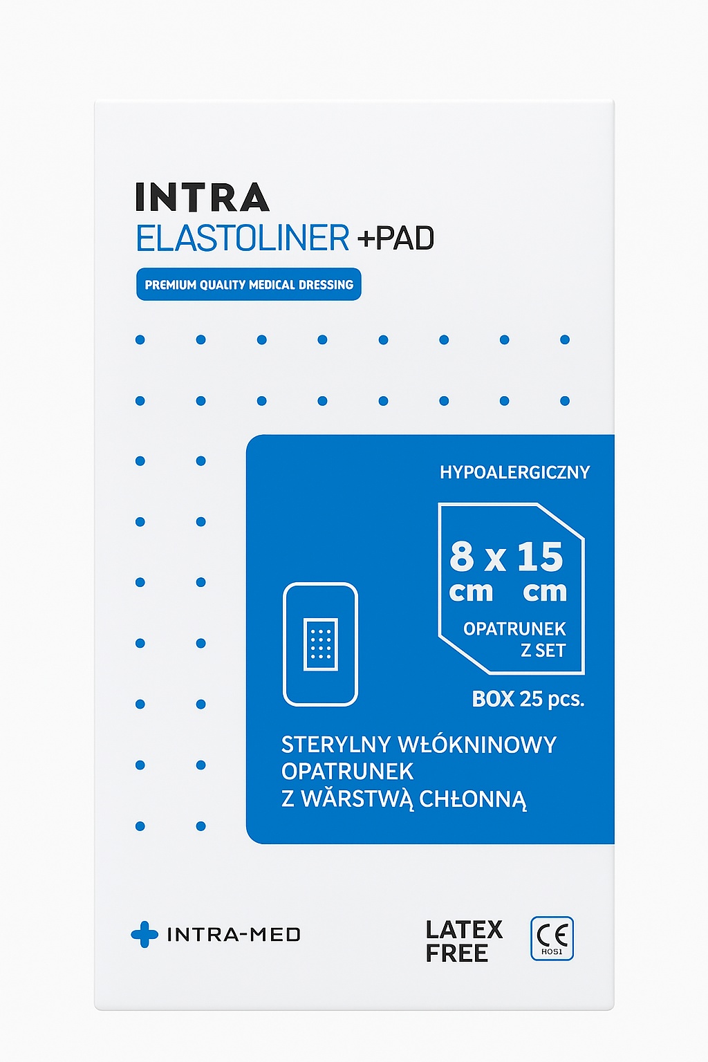 Verband mit Saugeinlage ELASTOLINER+PAD 8cm x 15cm 25Stk.