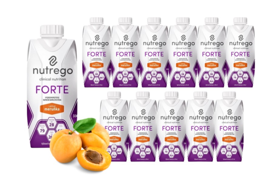 Nutrego Forte 12x330 ml Aprikose Kalorienreiche, proteinreiche Ernährung