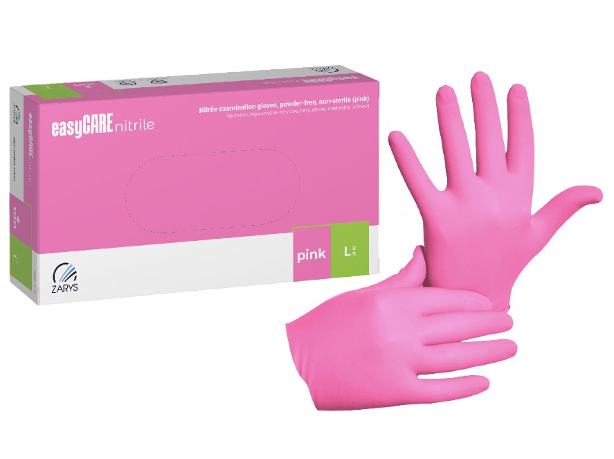 Rosa L 100Stück puderfreie Nitrilhandschuhe EasyCare