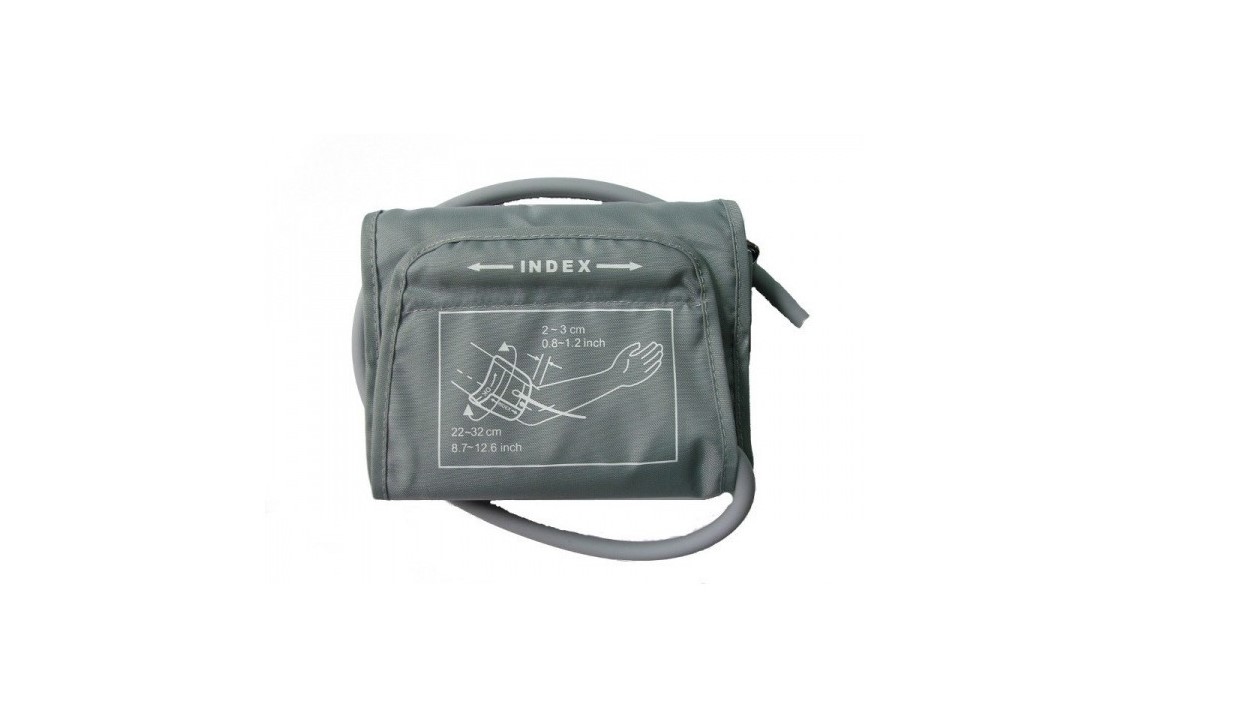 Manschette für Erwachsene 1 Schlauch GRAU für elektronisches Blutdruckmessgerät