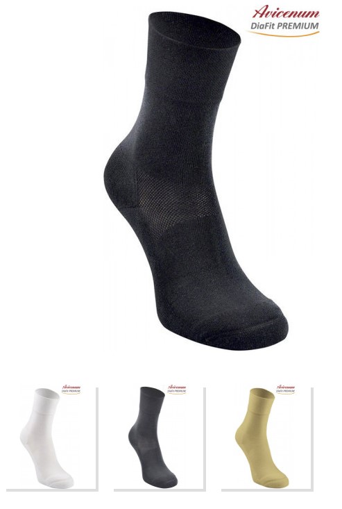 Avicenum DiaFit PREMIUM Diabetikersocken Größe 44-47 Paar 0000 weiß