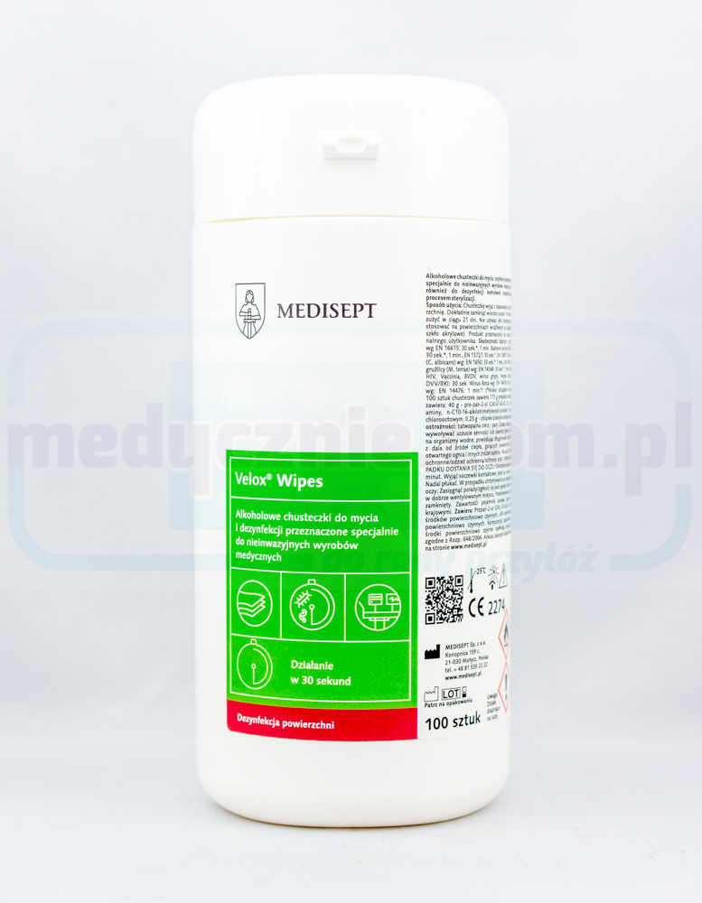 Velox Tücherbox DUO Alkoholtücher 100 Stück