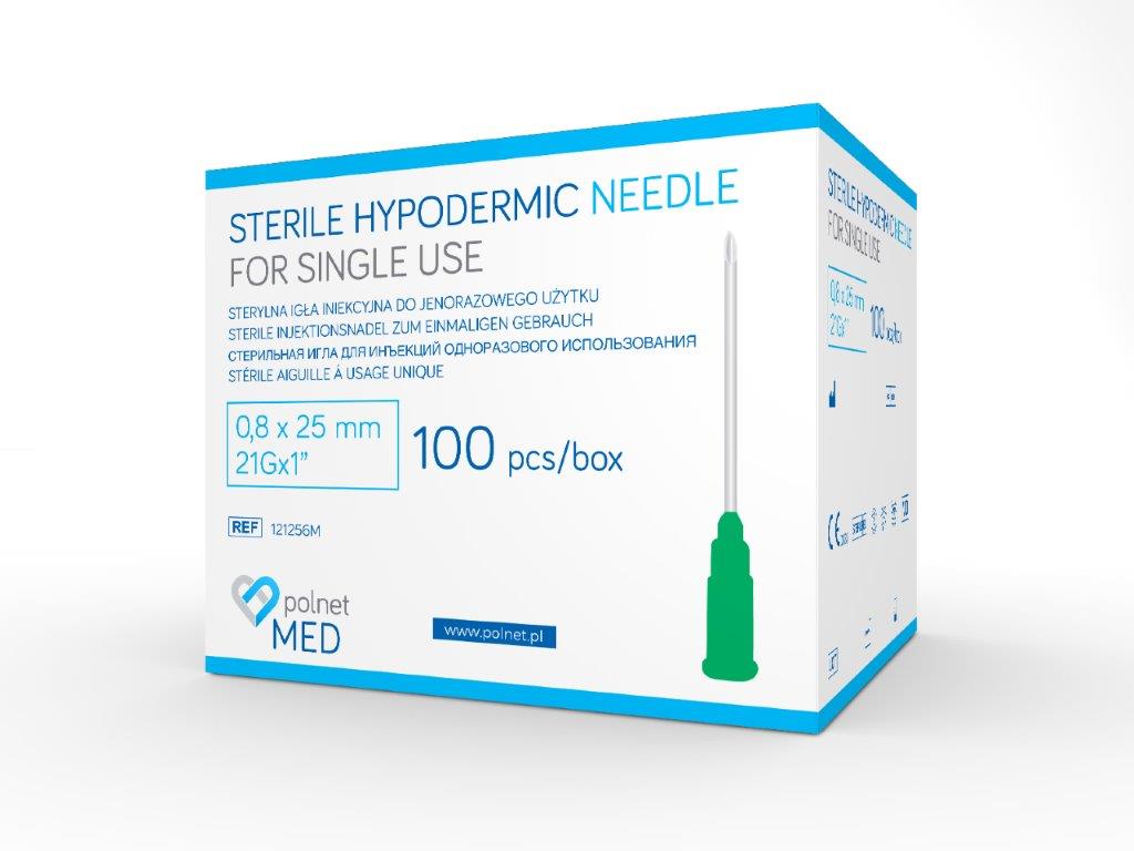 Nadeln j.u. POLnet-MED 0.8 x 25mm 100Stk