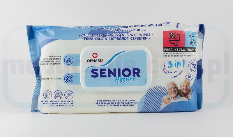 Senior Hygiene-Feuchttücher 3in1 72Stück