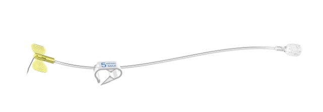 Huber Typ 0.9x15mm 20G Portnadel mit Flügeln und Schlauch 230mm