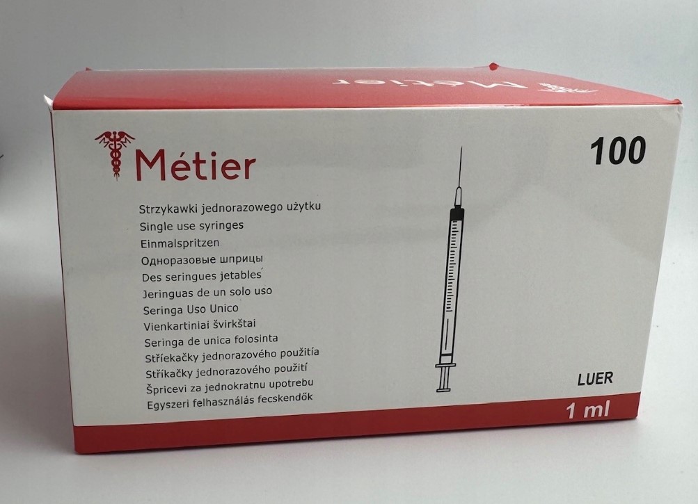 Sterile Spritzen h.u. 100 Stück 1ml 0,5* 25 mit TBC-Nadel