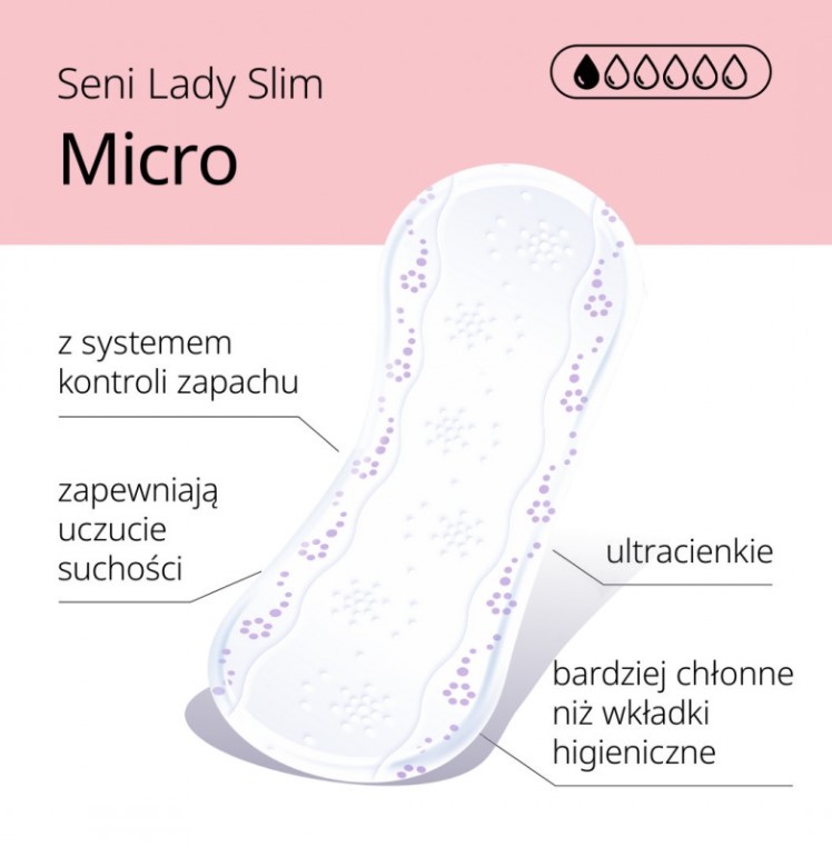 Urologische Einlagen 28pcs Seni Lady Slim Micro – Bild 2