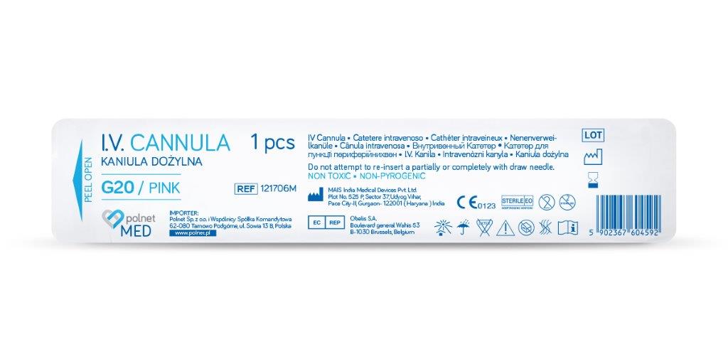 Venflon POLnet-FIX 1.1*32mm G20 rosa