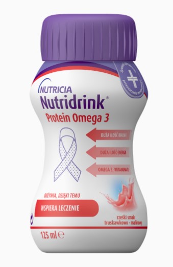 Nutricia Nutridrink Protein Omega 3 125ml knackiger Erdbeer-Himbeergeschmack