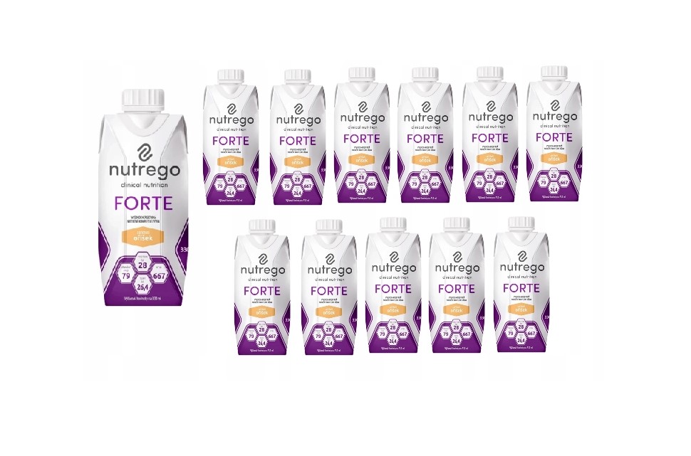 Nutrego Forte 12x330 ml Erdnuss Hochkalorische, proteinreiche Ernährung
