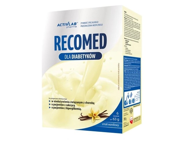 RecoDiab Ernährungscocktail Vanille 6x77g 1pc FÜR DIABETIKER