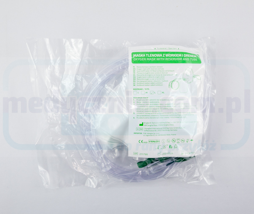 Sauerstoffmaske mit Beutel und Schlauch M für Kinder