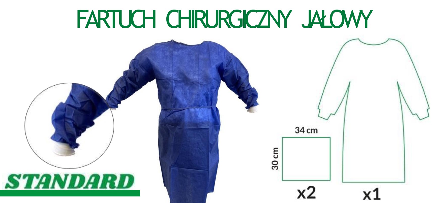 Steriler Kittel SMS 43g 1St. M SoftMed – Bild 2